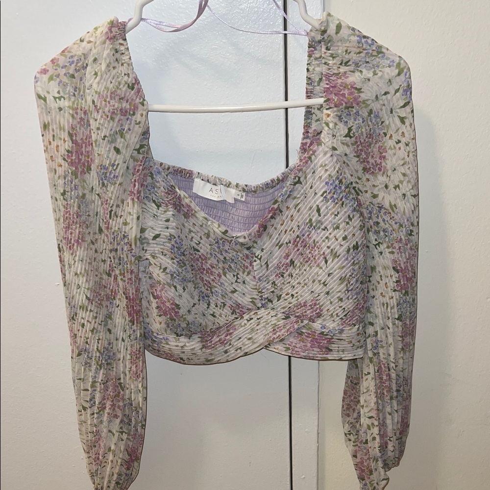 Astr Multicolor Cropped Blouse